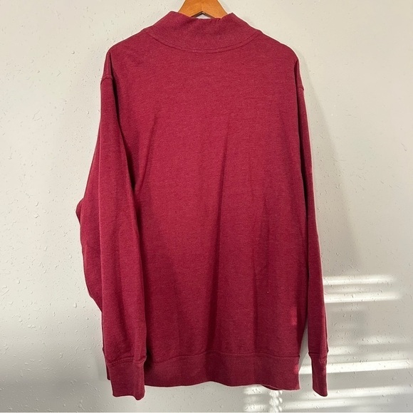 🦋 NWOT Dockers Red Quarter Zip Pullover Sweatshirt XXL Casual Comfy - Picture 3 of 5
